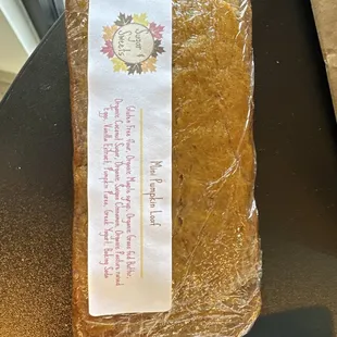 Gluten free pumpkin bread!