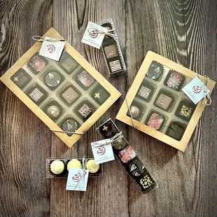 Chocolate Bonbon boxes, various sizes