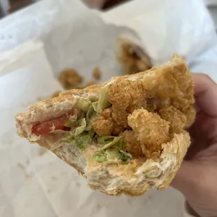 Shrimp po&apos;boy- full sandwich