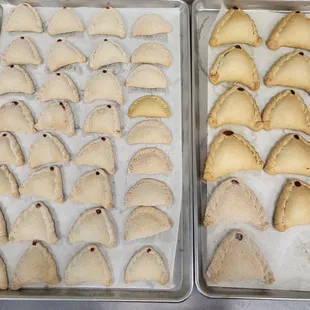 Left : Mini empanadas by order 
Right: regular size empanada