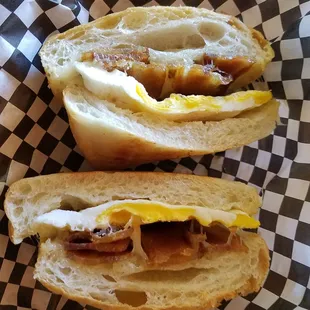 The simple life - bacon, egg, and cheese breakfast sandwich.