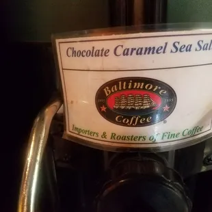 Chocolate Caramel Sea Salt Coffee. I am loading up on this brew.