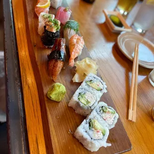 Chef&apos;s choice sushi special.