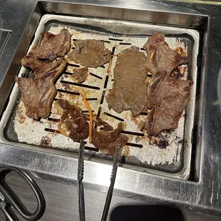 LA Galbi and Bulgogi cooking