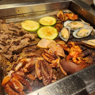 Grilling meats and veggies