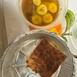 Bananas foster bread pudding