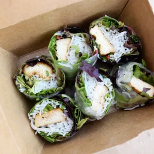 Tofu Scallion Summer Rolls