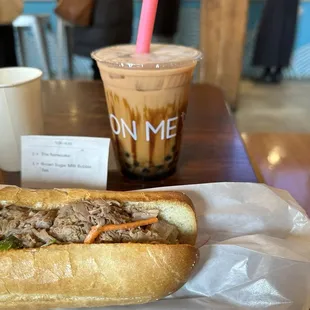 The Namesake and brown sugar bubble tea