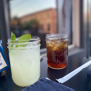 Yuzu-nade and Hojicha Iced Tea