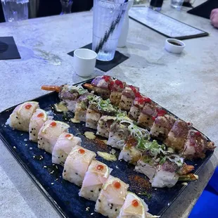 Margarita roll, surf and turf roll, wolverine. All fantastic.