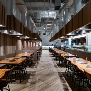 interior, sushi and sashimi