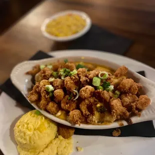 Lobster enchiladas topped with fried lobster