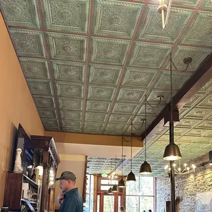 Beautiful ceiling in the restaurant