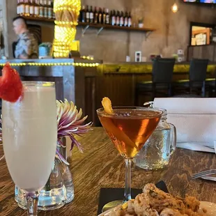 French 75 , Paris to Manhattan, and fried Delicately Fried USA Calamari