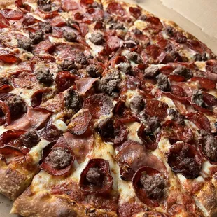 All Meat Pizza.