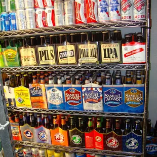 a variety of beers