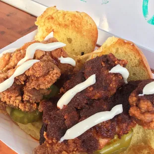 the spicy (right) is