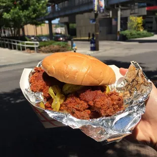 Spicy chicken sandwich