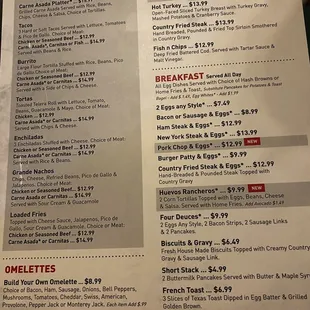 Updated menu