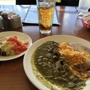 Chili Verde Plate