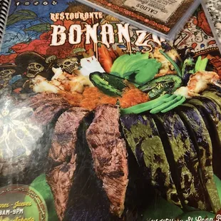 the menu for bonanza