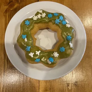 Matcha mochi donut