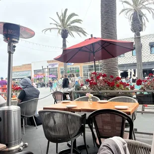 Outside seating area.