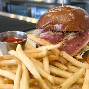 a sandwich and french fries