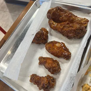 Chicken wings with the Korean bbq sauce