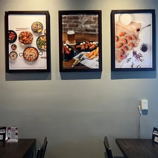interior, sushi and sashimi