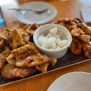 Chicken tenders half and half