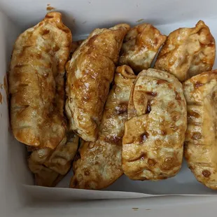 Pork potstickers in soy garlic