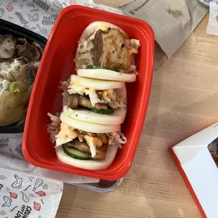 Pork belly baos