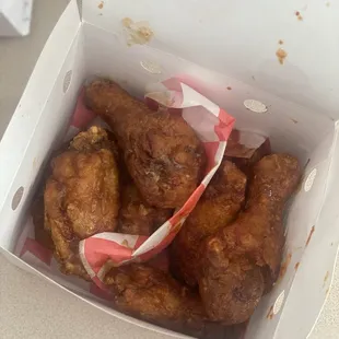 8 piece chicken wings (half soy garlic/half spicy)