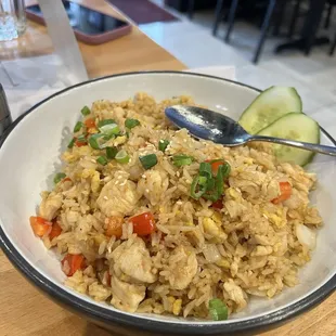 This Fried Rice was so amazing. I was made so fresh and was such a good portion for maybe 3 people.