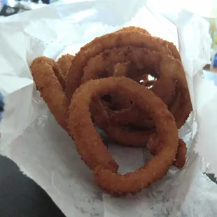 Onion rings, nice and crispy