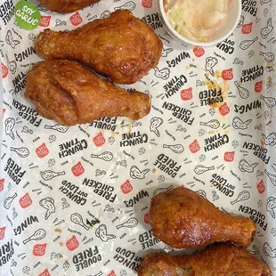 Drumstick half soy garlic half spicy