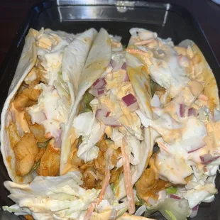 Korean Tacos  added Spicy Chicken