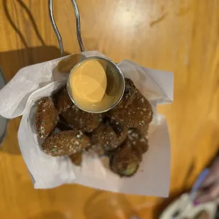 "Italian" flavored fried zucchini
