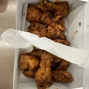 Korean Fried Chicken: soy garlic and Korean BBQ