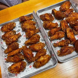 30 pc Wings half NEW Korean bbq and half spicy