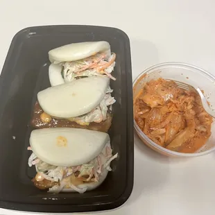 Pork Buns and Kimchi Coleslaw