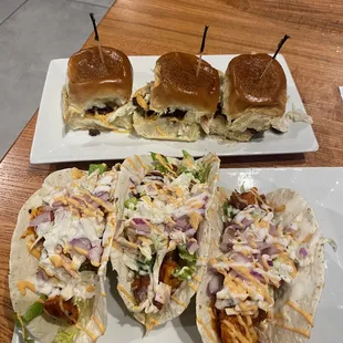 Sliders and Korean Tacos!