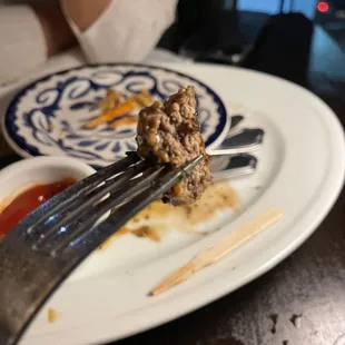 Overcooked steak