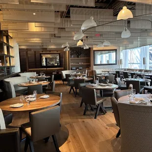 the dining area of a restaurant