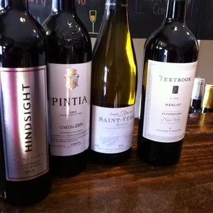 a selection of wines