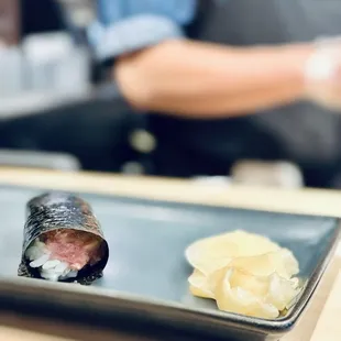 a plate of food on a table