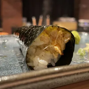 Snow crab hand roll