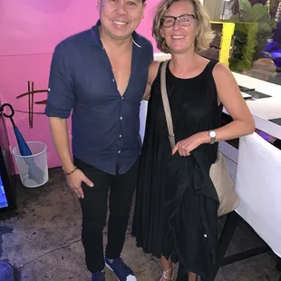 The owner with a special guest from Germany!