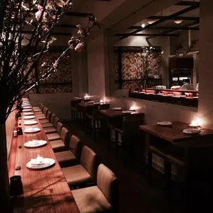 interior, sushi and sashimi